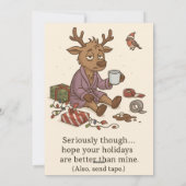 Funny Holiday Card. Feiertagskarte (Rückseite)