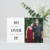 Funny Holiday Cards mit Foto Weihnachtskarten Dankeskarte (Stehend Vorderseite)