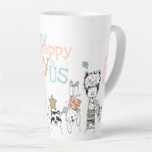 Funny Holiday Cartoon Tiere Happy Happy Milchtasse (Rechte Ecke)