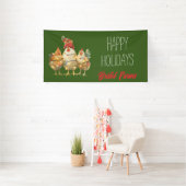 Funny Holiday Chickens individuell anpassbar Banner (Insitu)