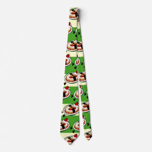 FUNNY HOLIDAY CHRISTMAS SANTA CLAUS STRIPED KRAWATTE (Vorderseite)