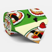 FUNNY HOLIDAY CHRISTMAS SANTA CLAUS STRIPED KRAWATTE (Gerollt)