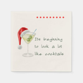 Funny Holiday Cocktail Napkin Serviette