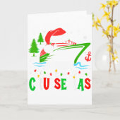 Funny Holiday Cruising Trip Xmas Lights Matching V Karte (Gelbe Blume)