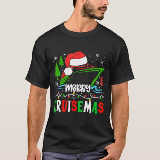 Funny Holiday Cruising Trip Xmas Lights Matching V T-Shirt (Vorderseite)