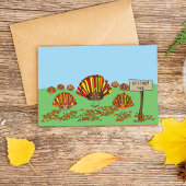 Funny, Holiday, Erntedank Türkei Cartoon Karte