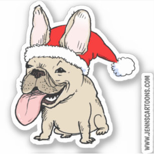 Funny Holiday French Bulldog Dog Frenchie Klausel Aufkleber