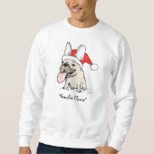 Funny Holiday French Bulldog Frenchie Clause Dog Sweatshirt (Vorderseite)