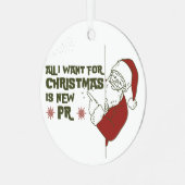 Funny Holiday Geschenk für Runners Running Maratho Ornament Aus Metall (Vorderseite links)