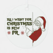 Funny Holiday Geschenk für Runners Running Maratho Ornament Aus Metall (Vorderseite)