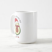 Funny Holiday Geschenk Weihnachtsmannmütze Avocado Kaffeetasse (Vorderseite Links)
