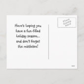 Funny Holiday Grußkarte Feiertagspostkarte (Rückseite)