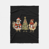 Funny Holiday Hen Christmas Chicken  Fleecedecke (Vorderseite)