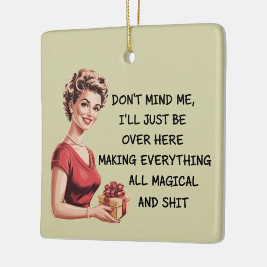 Funny Holiday Hostess Geschenke Weihnachten macht  Keramikornament (Links)