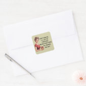 Funny Holiday Hostess Geschenke Weihnachten macht  Quadratischer Aufkleber (Umschlag)