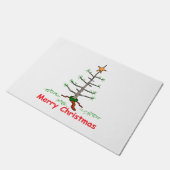 Funny Holiday Joke Sad Tree Frohe Weihnachten Fußmatte (Schrägansicht)