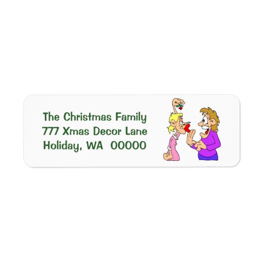 Funny Holiday Joke Xmas Envelope Labels (Vorne)