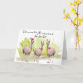 Funny Holiday Niedlich Unglaublich witzig Llama Gr Karte (Gelbe Blume)