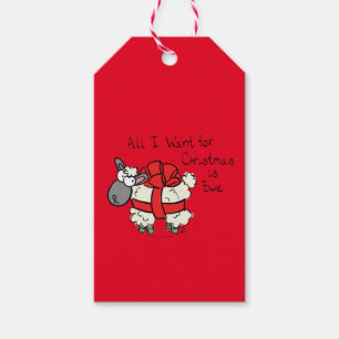 Funny Holiday Niedliche Schafe Weihnachten Cartoon Geschenkanhänger