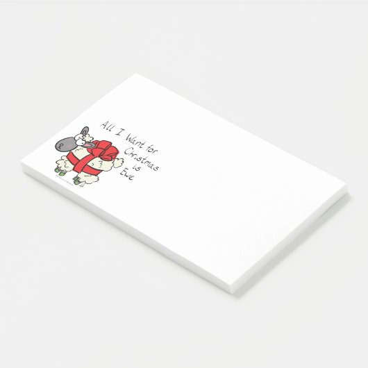 Funny Holiday Niedliche Schafe Weihnachten Cartoon Post-it Klebezettel (angewinkelt)