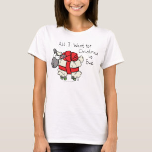 Funny Holiday Niedliche Schafe Weihnachten Cartoon T-Shirt