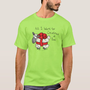 Funny Holiday Niedliche Schafe Weihnachten Cartoon T-Shirt
