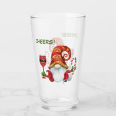 Funny Holiday Party Gnome Cheers Glas (Rückseite)