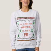 Funny Holiday Runner Geschenk, Weihnachts-Running Sweatshirt (Vorderseite)