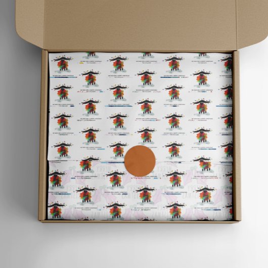 Funny Holiday Shee mit Lights Personalisiert Geschenkpapier Set