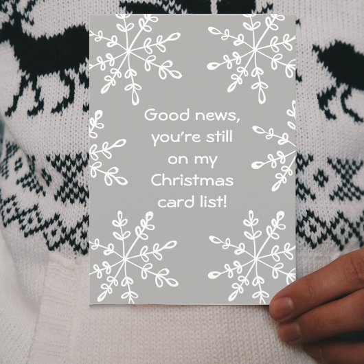 Funny Holiday Snowflakes Weihnachtskarte Feiertagskarte