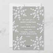 Funny Holiday Snowflakes Weihnachtskarte Feiertagskarte (Rückseite)