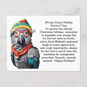 Funny Holiday Survival Tipps aus einem afrikanisch Postkarte