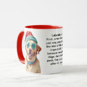 Funny Holiday Survival Tipps aus einem Labrador Tasse (Vorderseite Links)