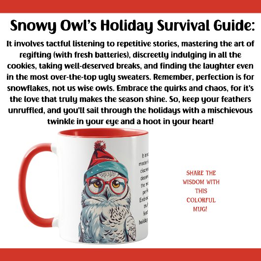 Funny Holiday Survival Tipps für ein schneesichere Tasse