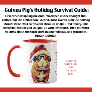 Funny Holiday Survival Tipps für eine Guinea Tasse