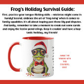 Funny Holiday Survival Tipps vom Frosch Tasse
