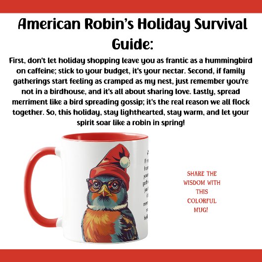 Funny Holiday Survival Tipps von einem amerikanisc Tasse