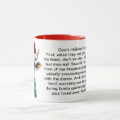 Funny Holiday Survival Tipps von einer Kuh Tasse (Zentrum)