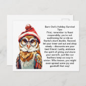 Funny Holiday Überleben Tipps aus einer Scheune Postkarte (Vorne/Hinten)