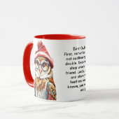 Funny Holiday Überleben Tipps aus einer Scheune Tasse (Vorderseite Links)