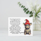 Funny Holiday Überleben Tipps für eine Runde Postkarte (Stehend Vorderseite)