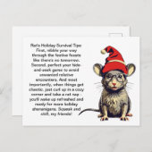 Funny Holiday Überleben Tipps für eine Runde Postkarte (Vorne/Hinten)