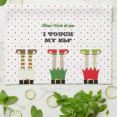 Funny Holiday Weihnachts-Party Elf Geschirrtuch (Gefaltet)