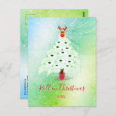 Funny Holiday Weihnachts-Toilette Roll Tree Green Postkarte (Vorne/Hinten)