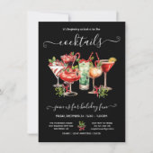 Funny Holiday Weihnachtscocktails Party Einladung (Vorderseite)