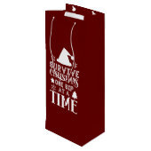 Funny Holiday Wein Tasche Geschenktüte Für Weinflaschen (Rückseite Schrägansicht)