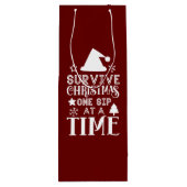 Funny Holiday Wein Tasche Geschenktüte Für Weinflaschen (Rückseite)