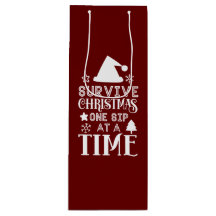 Funny Holiday Wein Tasche