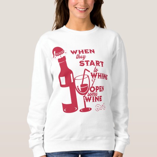 Funny Holiday Wine Club Sweatshirt (Vorderseite)