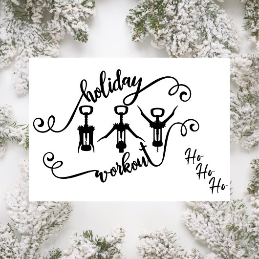 Funny Holiday Workout Weihnachtskarte Feiertagspostkarte